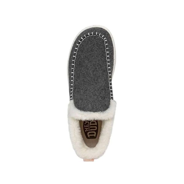 Hey Dude Denny Wool Faux Shearling Skor Grå EU 40 Kvinna