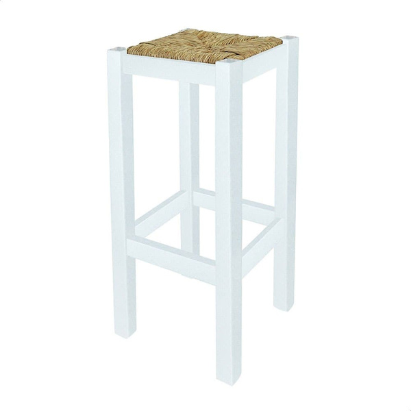 Wellhome Hög Fyrkantig Rustik Träbänk 32.5x32.5x70 Cm