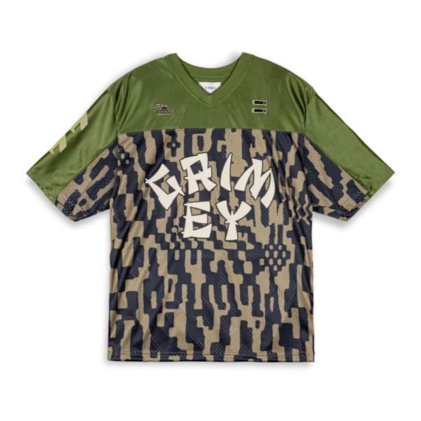 Grimey Lucky Dragon Football Kortærmet V-hals T-shirt Flerfarvet L Mand