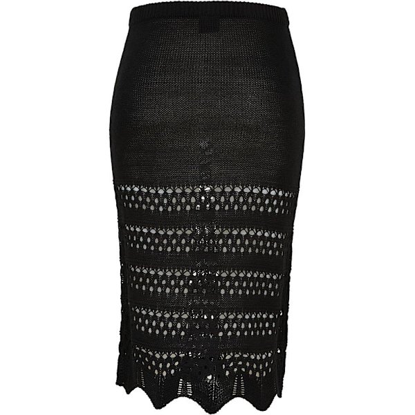 Urban Classics Crochet Midinederdel Sort 4XL Kvinde