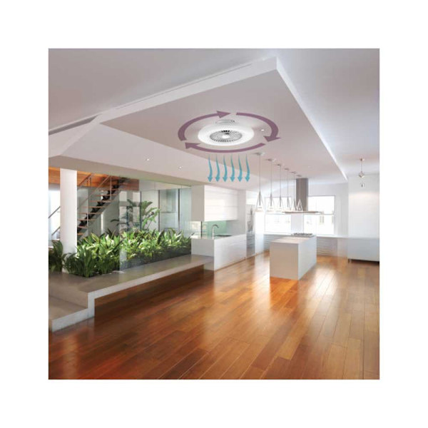 Muvit Io Takfläktljus Wifi Cct 600*170 Mm Vit 3800 Lumens