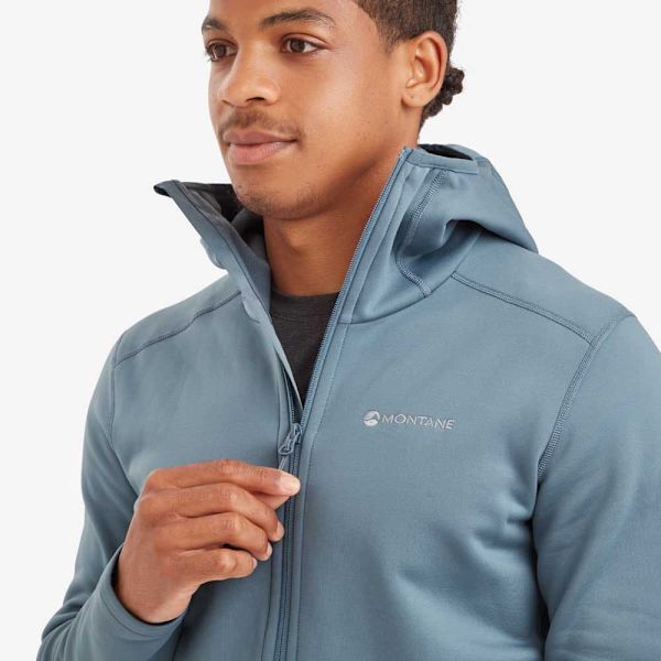 Montane Fleece Med Fuld Lynlås Fury Blå M Mand