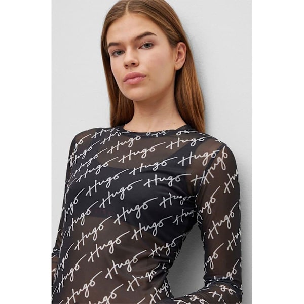 Hugo Långärmad T-shirt Diralina 3 10238470 Brun M Kvinna
