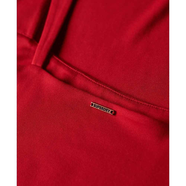 Superdry Cutout ærmeløs Midikjole Rød L Kvinde