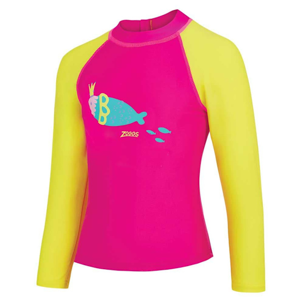 Zoggs Långärmad Topp Zip Sun Gul,Rosa 3 Years