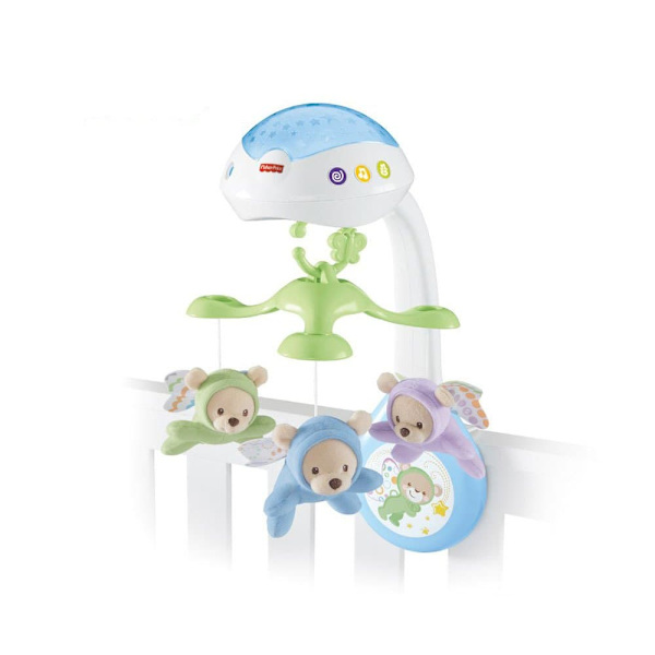 Fisher Price Carousel Crib Mobile Flying Bears Monivärinen