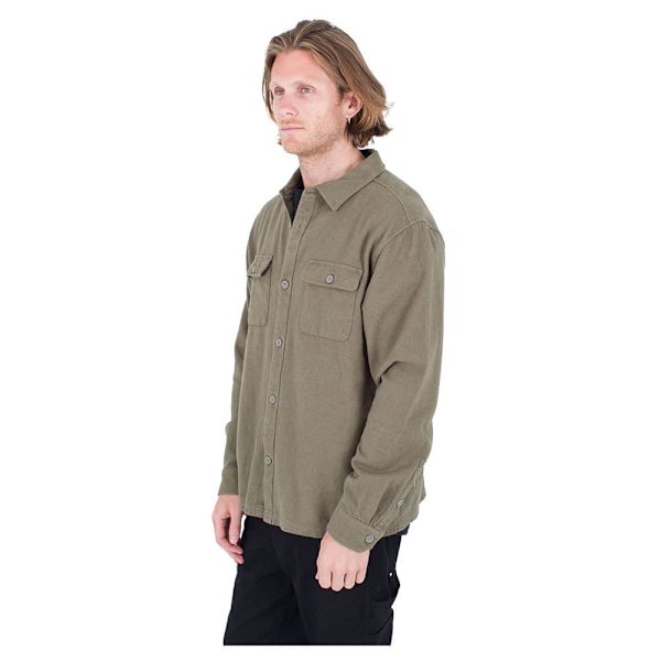 Hurley Pitkähihainen Paita Santa Cruz Twill Vihreä S Mies