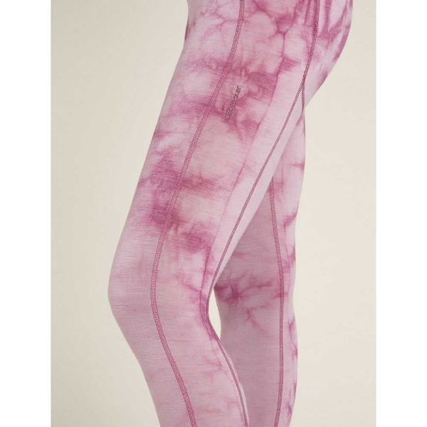 Icebreaker Merino 260 Fastray 25´´ High Rise Cloud Dye Leggings Rosa L Kvinde
