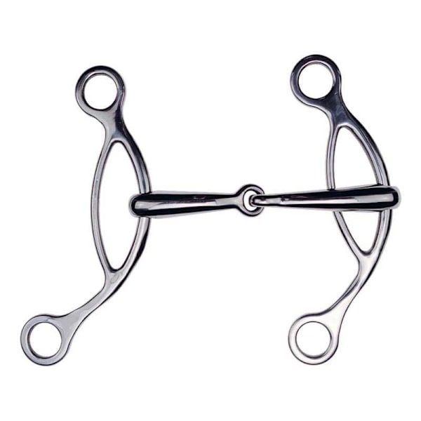 Feeling Amerikansk Bit Med Tjockt Munstycke Brisé Silver 135 mm