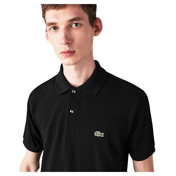 Lacoste Kortærmet Poloshirt Caiman Sort M Mand