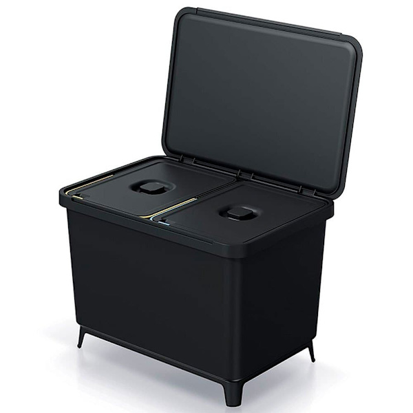Keden Genbrugsskraldespand 2x23l Systema 56x39x41 Cm Søvfarvet