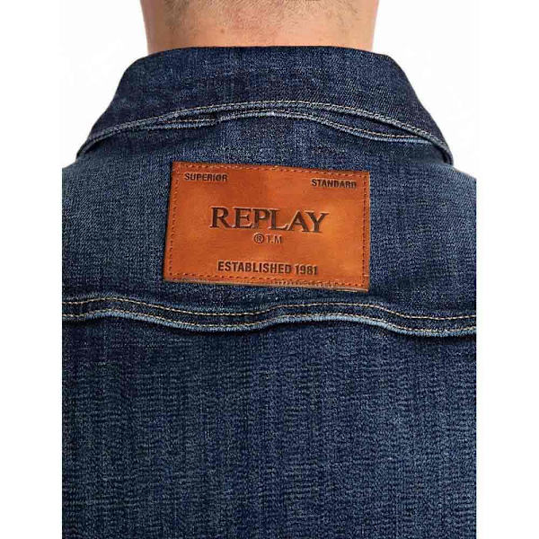 Replay Mv842j.000.141706 Denimjakke Blå 2XL Mand