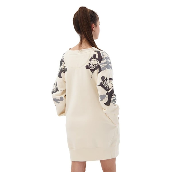 G-star Långärmad Kort Klänning Loose Graphic Beige S Kvinna