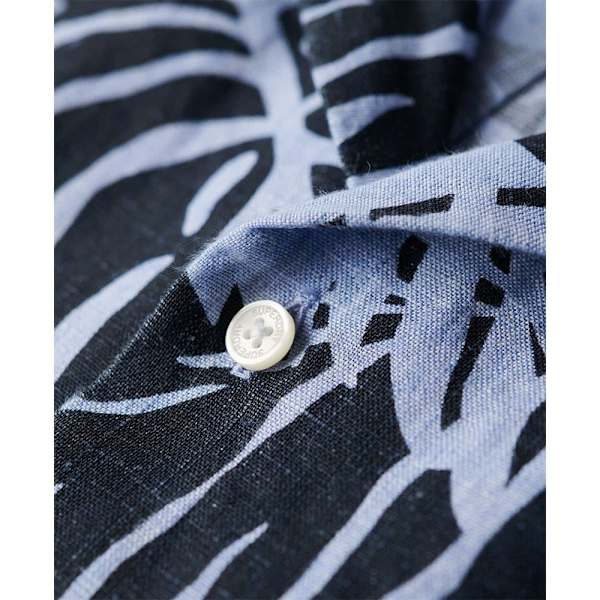 Superdry Open Collar Print Kortærmet Skjorte Flerfarvet M Mand