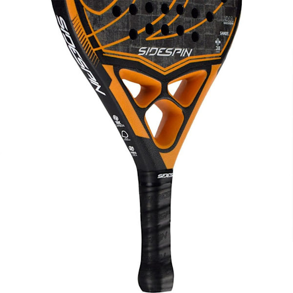 Sidespin Padel Racket Ss Focus 18k Fc Svart