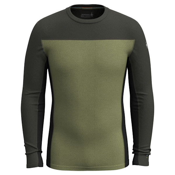 Smartwool Classic Thermal Merino Colorblock Crew Långärmad Baslager Grönt 2XL Man