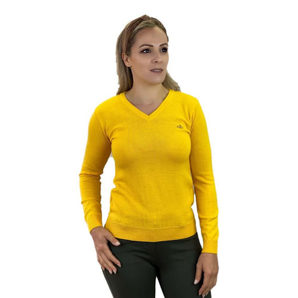 Pasion Morena Tröja Med V-ringning Basic 0405942 Gul S