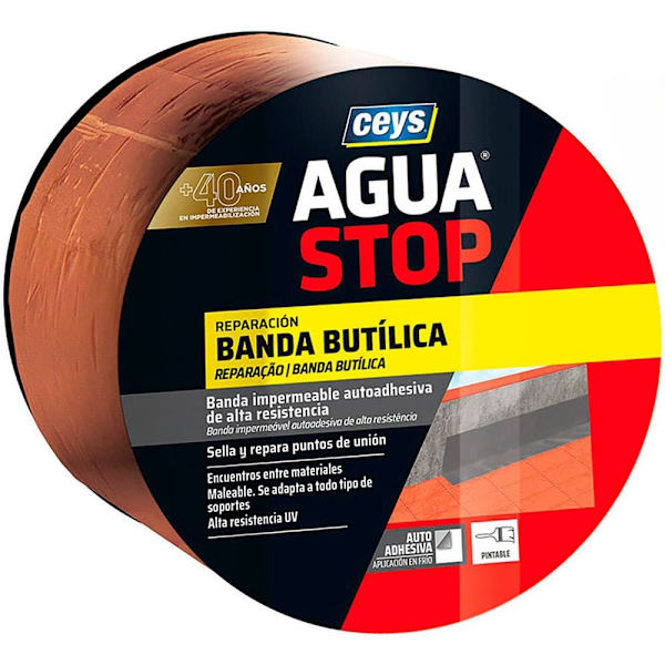 Ceys Butyylibändi Aguastop 901006 10x10 Cm Ruskea