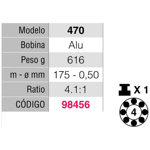 Herculy Haspelrulle Burn Silver 470