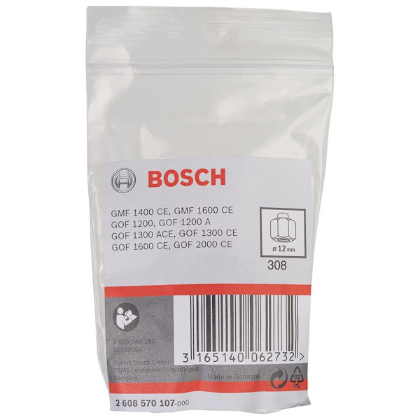 Bosch Professional Jousikiristin Gof1200/1300/2000 12 Mm Hopeinen