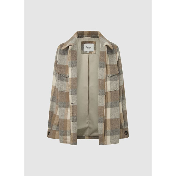 Pepe Jeans Cameron Jakke Beige,Grå M Kvinde