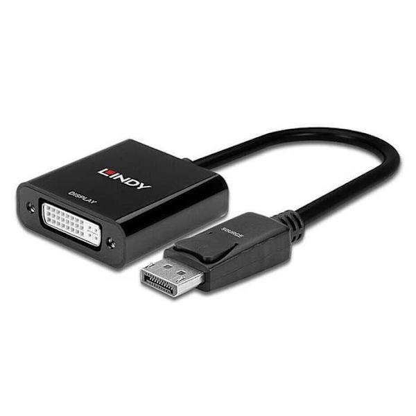 Lindy Iec 1 M Displayport-dvi-sovitin Hopeinen