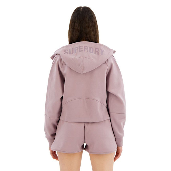 Superdry Sport Tech Relaxed Sweatshirt Med Dragkedja Rosa L Kvinna