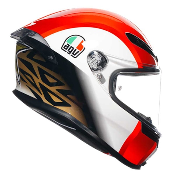 Agv Fullt Ansikte Hjälm K6 S E2206 Mplk Röd,Vit XL