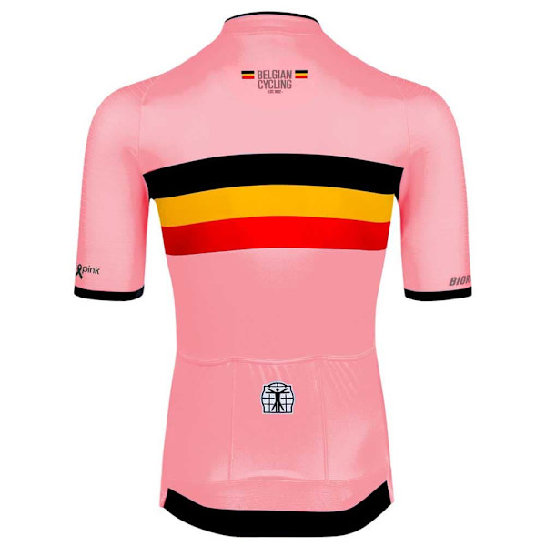 Bioracer Icon Official Belgian Cycling Korta ärmar Cykeltröja Rosa M Man