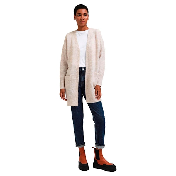 Selected Lång Kofta Lulu New Beige XS Kvinna