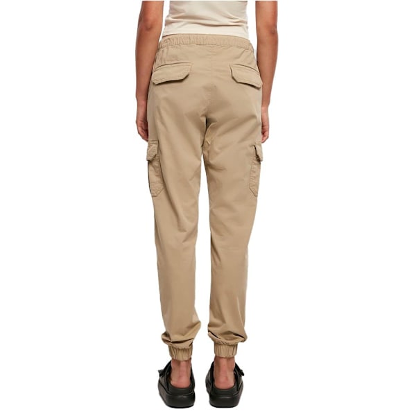 Urban Classics Hög Midja Byxor Cargo Beige M Kvinna