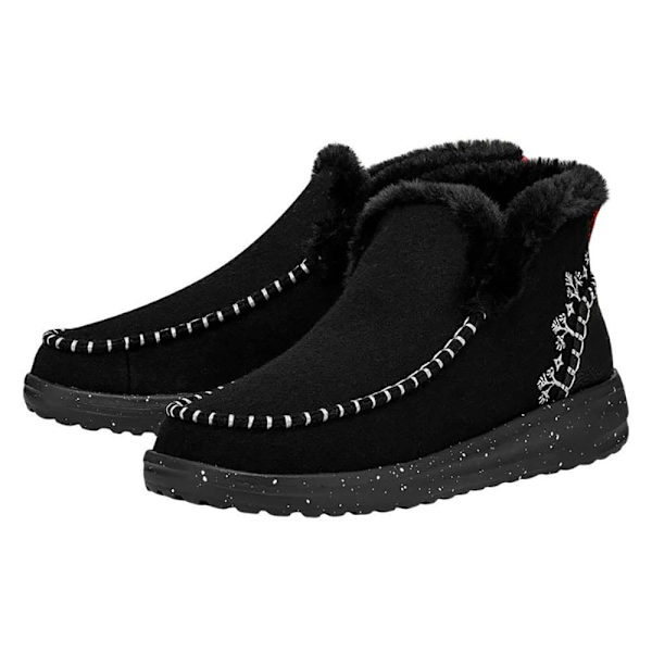 Hey Dude Denny Wool Faux Shearling Sko Sort EU 37 Kvinde