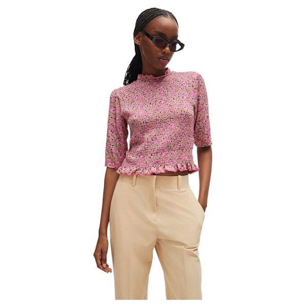 Hugo Kortärmad T-shirt Dandelia 10257652 Rosa S Kvinna