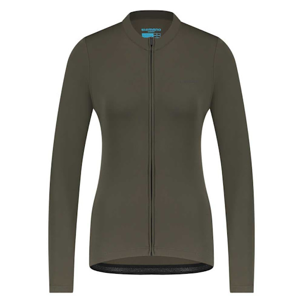 Shimano Kaede Thermal Pitkähihainen Trikoo Vihreä L Nainen