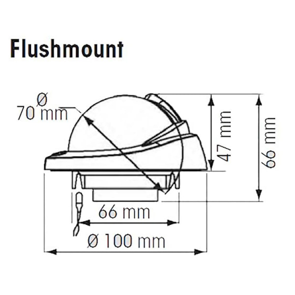 Plastimo Compass Offshore 115 Flat Flush Søvfarvet