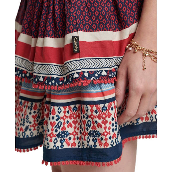 Superdry Nederdel Vintage Tiered Mini Rød S Kvinde