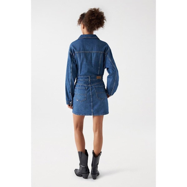 Salsa Jeans Kort Kjole 21007206 Blå S Kvinde
