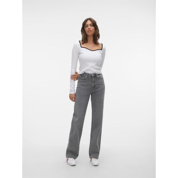 Vero Moda Tessa Wide Ra206 Högmidjadeans Grå 27 / 30 Kvinna