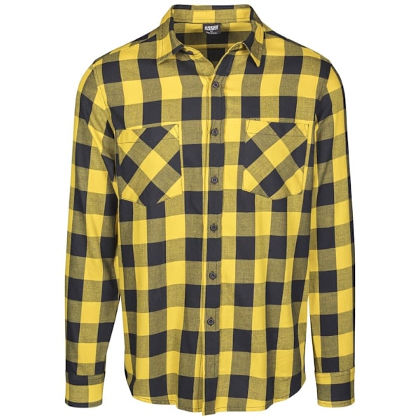 Urban Classics Basic Flannelskjorte Gul XL Mand