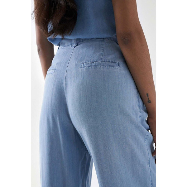 Salsa Jeans Bukser 21008156 Palazzo Fit Blå L / 32 Kvinde