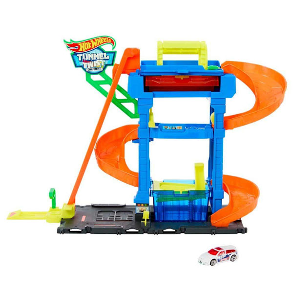 Hot Wheels Leluauton Radan Tunnelipesu Kääntyvällä Autolla City Oranssi
