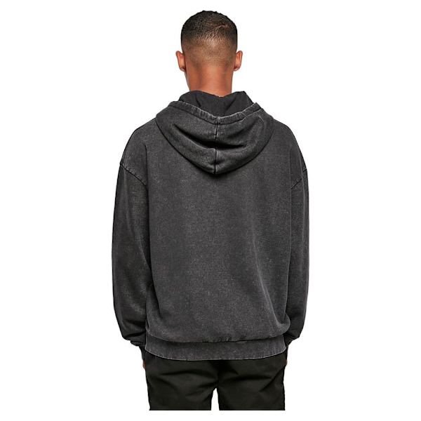 Build Your Brand Luvtröja Acid Washed Oversized Grå XL Man