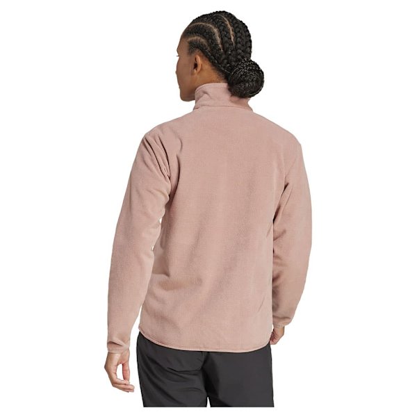 Adidas Multi Essentials Fleece Med Halv Dragkedja Beige L Kvinna