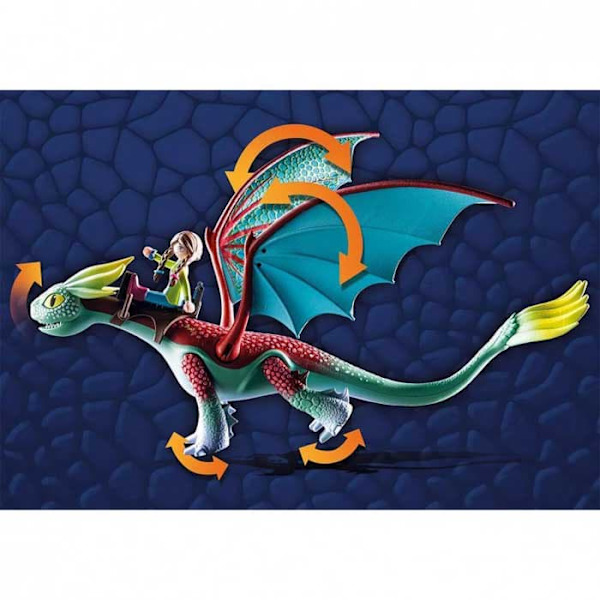 Playmobil Fjädrar & Alex Dragons: Nine Realms: Flerfärgad