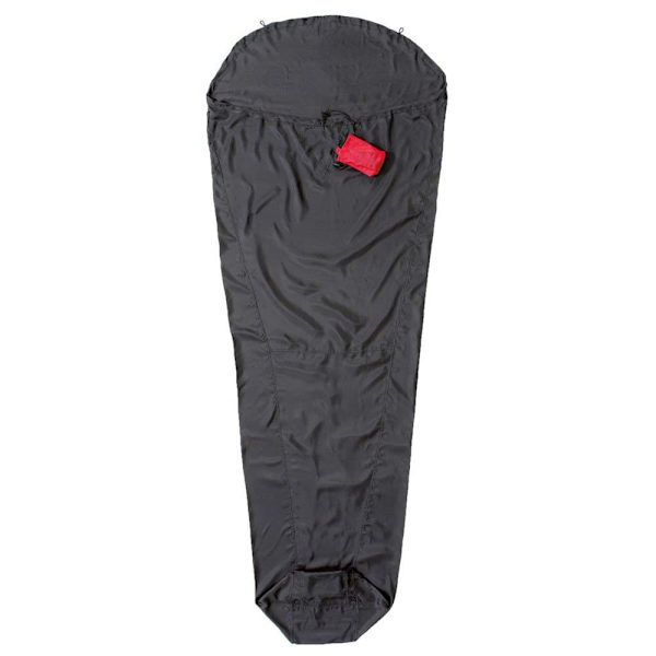 Cocoon Senge Sheet Ripstock Silk Expedition Liner Sort 215 x 85-48 cm