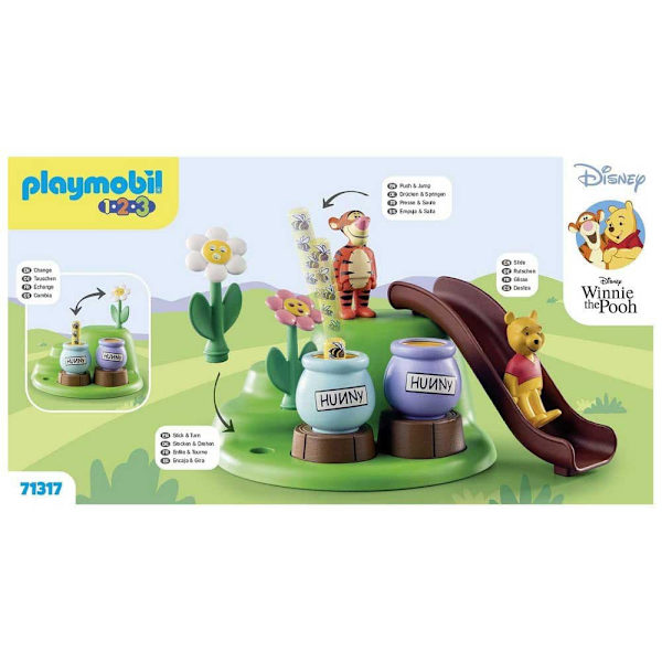 Playmobil Bin Trädgård Konstruktion Spel 1.2.3 & Disney: Winnie The Pooh & Tigger Rosa