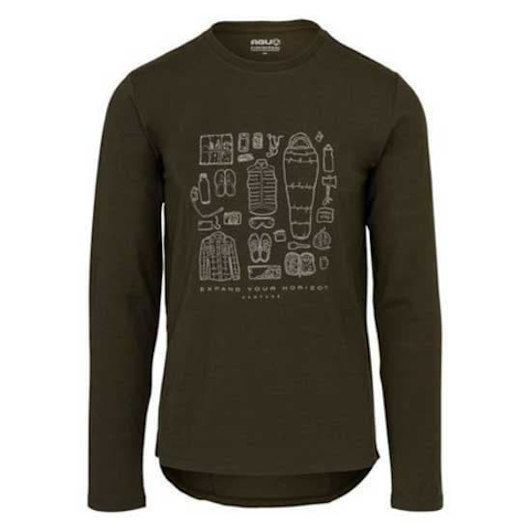 Agu Casual Performer Venture T-shirt Med Lång ärm Grönt M Man