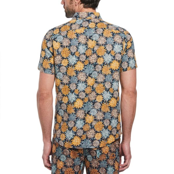 Original Penguin Linen Aop Floral Kortærmet Skjorte Flerfarvet XL Mand