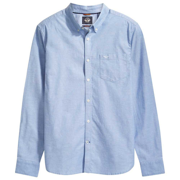 Dockers Lang Ærmet Skjorte Oxford 2.0 Blå M Mand
