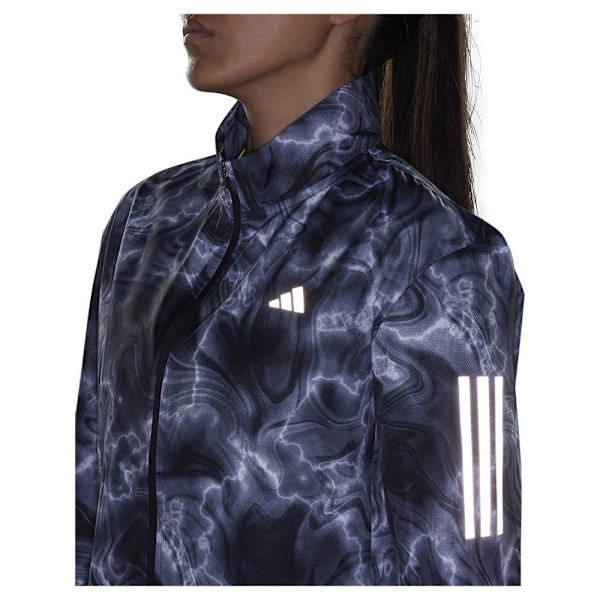 Adidas Jakke Own The Run Allover Print Windbreaker Grå XS Kvinde